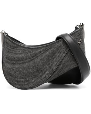 Mugler Small Curve 01 Shoulder Bag - Gray