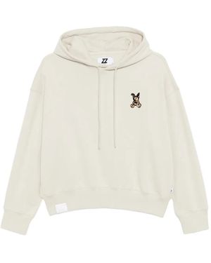 Izzue Logo-Embroidered Hoodie - White