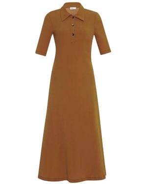 Rosetta Getty Abito Modello Polo - Marrone