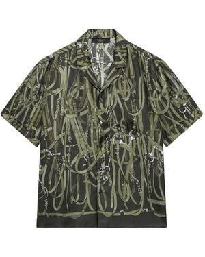 Gucci Bridle-Print Bowling Shirt - Green
