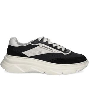 COPENHAGEN Cph56 Perforated Panelled Sneakers - Black