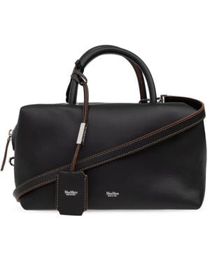 Max Mara Holdallm Medium Leren Tas - Zwart