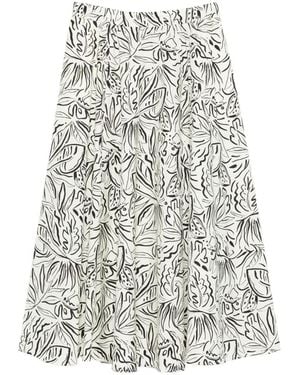 Aspesi Patterned Skirt - White