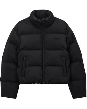 Alexander Wang Cropped Channel Puffer Jacket - Black