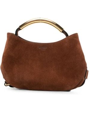 Moschino Suede Logo-Detail Tote Bag - Brown