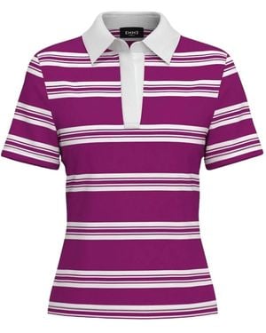Marella Striped-Pattern T-Shirt - Pink