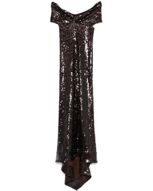 Atu Body Couture Sequin Gown - Black