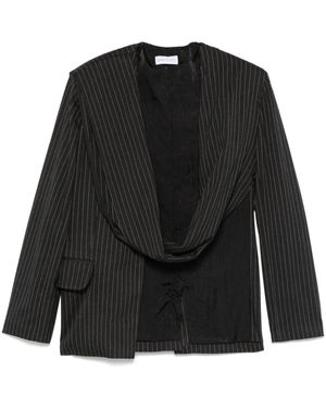 Ioana Ciolacu Gestreifte Jacke - Schwarz