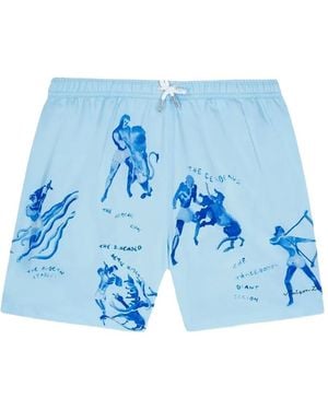 Maison Labiche Ulysse Printed Swim Shorts - Blue