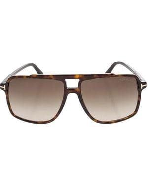 Tom Ford Kemp Geometric-Frame Sunglasses - Brown