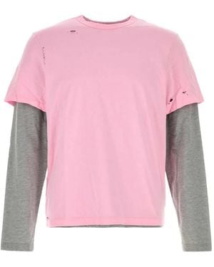 GIMAGUAS Ricardo Layered Distressed T-Shirt - Pink