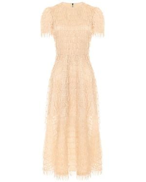 POST MERIDIEM Round-Neck Midi Dress - White