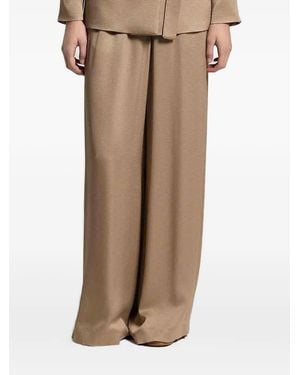 Peserico Elasticated-Waistband Trousers - Brown