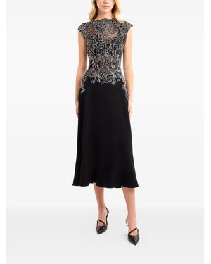Gemy Maalouf Embroidered Midi Dress - Black