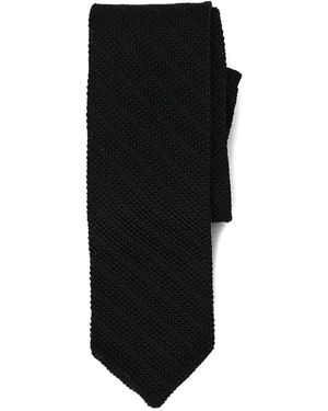 mfpen Knitted Silk Tie - Black
