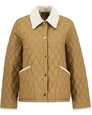 Barbour Liddesdale Quilted Collar Jacket - Natural