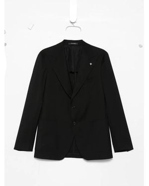Tagliatore Pin-Lapel Virgin-Wool Jacket - Black