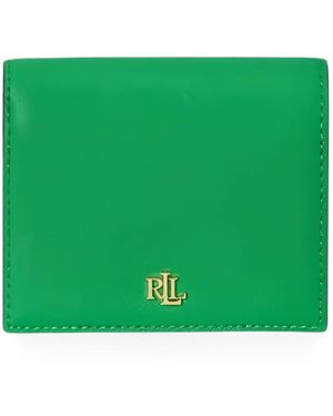 Ralph Lauren Logo-Plaque Leather Wallet - Green
