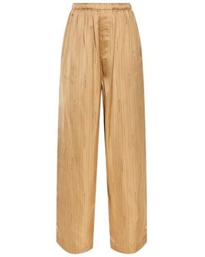 Balenciaga Satin Pants - Natural