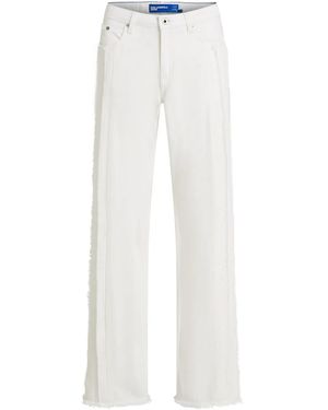KARL LAGERFELD Seam-Embellished Jeans - White