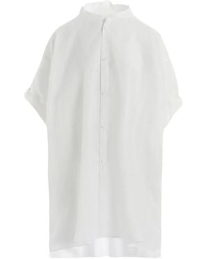 Y's Yohji Yamamoto マンダリンカラーシャツ - ホワイト