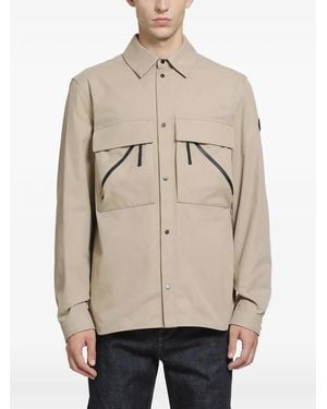 Moncler Brushed Cotton Shirt - Natural