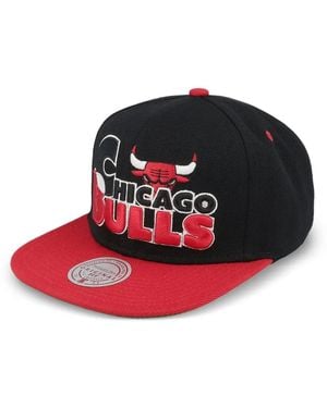 Mitchell & Ness Chicago Bulls Text Stack 1 Og Cap - Red