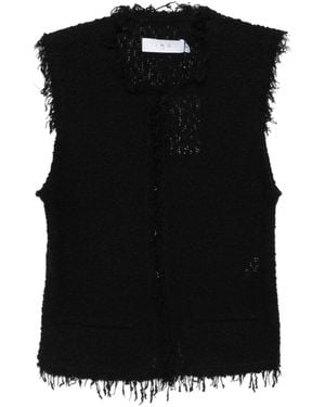 IRO Shanny Fringed Vest - Black