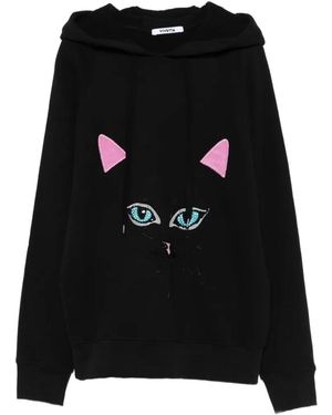Vivetta Sequin-Appliqué Hoodie - Black