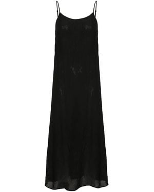 Uma Wang Vestido midi fruncido - Negro