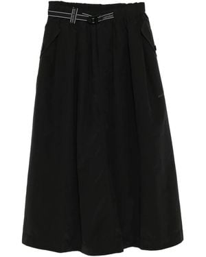 and wander Logo-Embroidered Skirt - Black