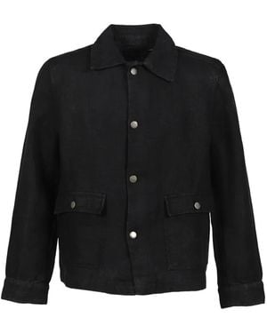 No Maintenance Engineer Linen Jacket - Black