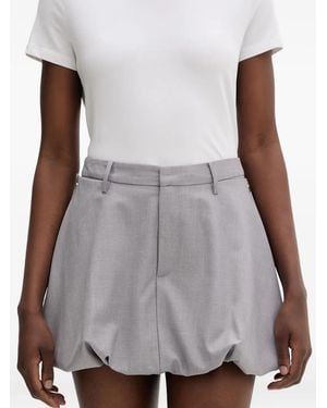 Isabelle Blanche Minifalda Con Dobladillo Abombado - Blanco