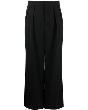 Wardrobe NYC Pleated Wide-Leg Trousers - Black
