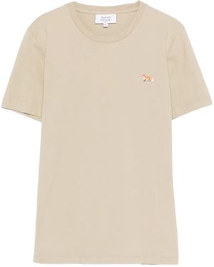 Maison Kitsuné T-Shirt À Patch Logo Signature - White