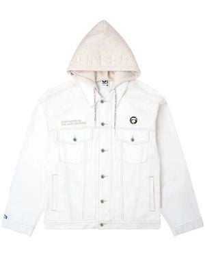 Aape By A Bathing Ape Moonface Reversible Hooded Jacket - White