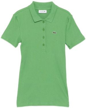 Lacoste Ribbed Cotton Polo Shirt - Green
