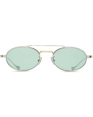 Cutler and Gross Lunettes De Soleil Ladbroke 1427 À Monture Ronde - Vert
