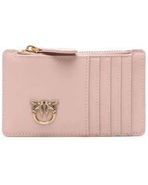 Pinko Love Birds Diamond Card Holder - Pink