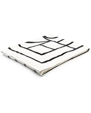 TOTEME Strandhanddoek Met Logo Jacquard - Wit