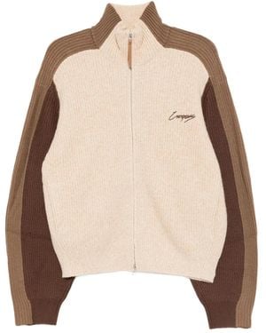 CROQUIS Wool Spliced Cardigan - Natural