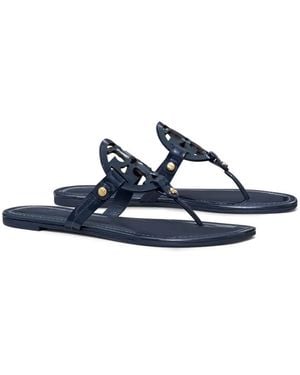 Tory Burch Miller Cut-Out Flat Sandals - Blue
