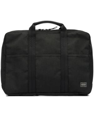 Porter-Yoshida and Co Hybrid 2Way Logo-Patch Briefcase - Black
