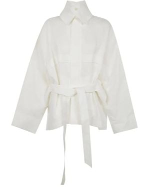 Issey Miyake Hempen ジャケット - ホワイト