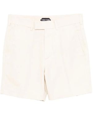 Tom Ford Brushed Tailored Shorts - Natural