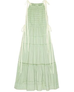 Ganni Tiered Dress - Green