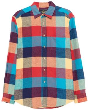 Portuguese Flannel Check Flannel Shirt - Blue