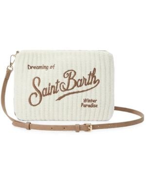 MC2 Saint Barth Clutch Parisienne Con Logo - Bianco