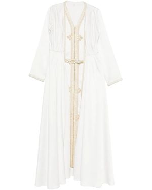 Reem Al Dhaheri Embroidered Kaftan Set - White