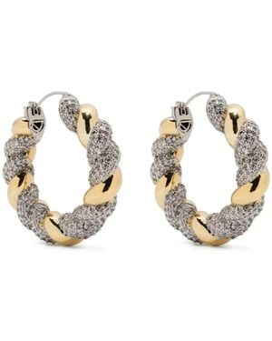 Eddie Borgo Aros De Dos Tonos En Pavé - Metálico
